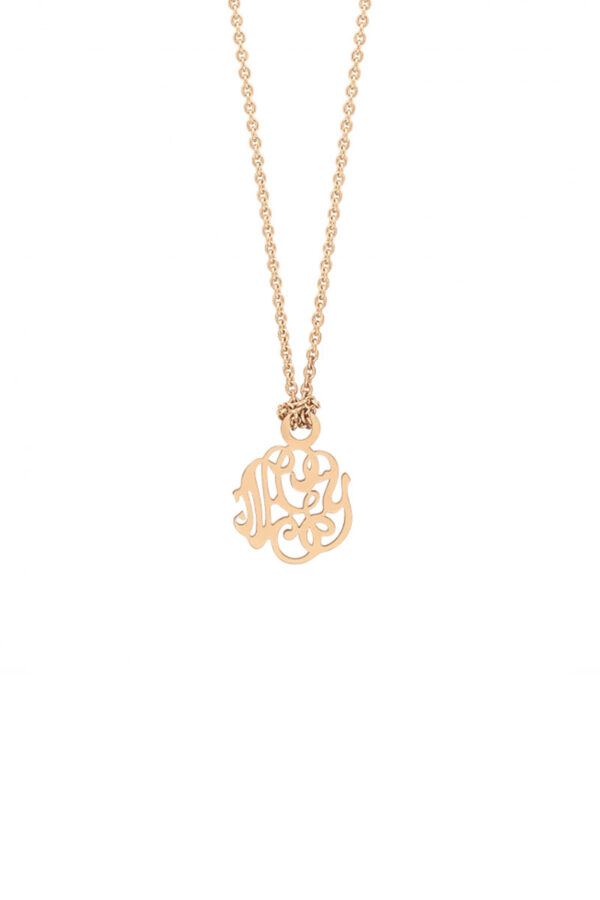 Collier mini monogram on chain Ginette NY
