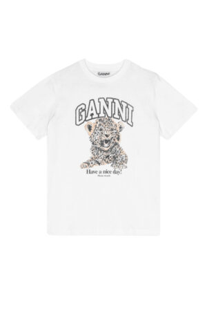 T-shirt léopard Ganni