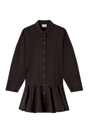 Robe chemise noire Ganni