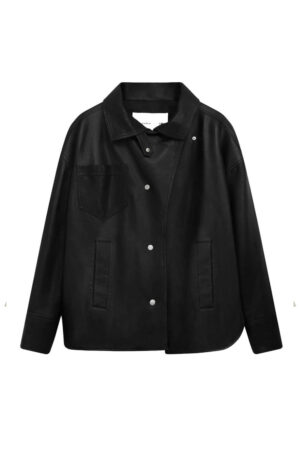 Chemise Margaux Lonnberg Egan cuir noir