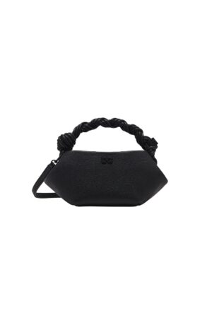 Mini sac Bou Ganni cuir grainé noir
