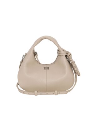 Mini Hobo Ganni gris clair