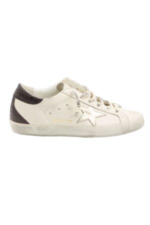 Super-star Golden Goose cuir métallisé croco
