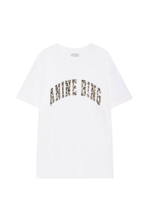 T-shirt écritures léopard Anine Bing