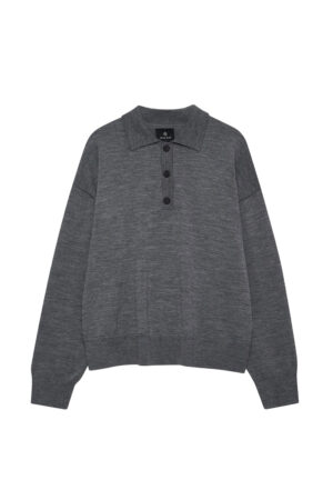 Pull col polo gris Anine Bing