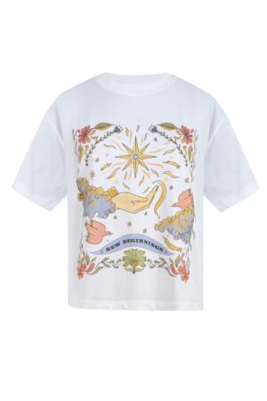 T-shirt New Beginnings blanc Monoki