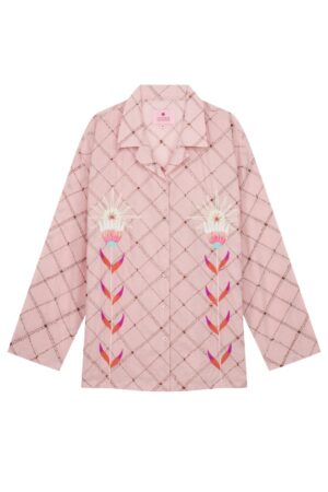 Chemise Lunariz Victoria Leivissa Rose Poudré Multicolore