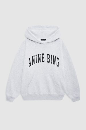 Sweat à Capuche Harvey New Classic Anine Bing Gris Chiné