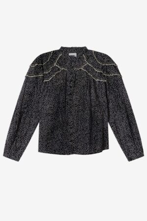 Blouse Christa Isabel Marant Noire et Écrue à Pois